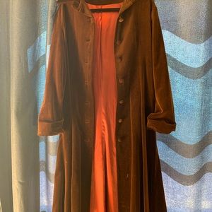 Vintage Marguerite Rubel Velvet Formal Floor Length Coat